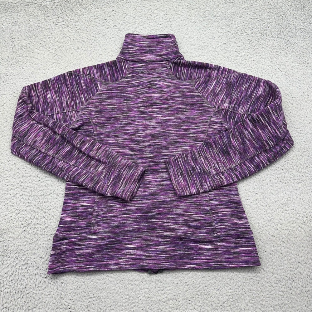 Columbia Sportswear AL6109 Womens Small Purple Multicolor Full Zip Fleece Jacket - Picture 2 of 12